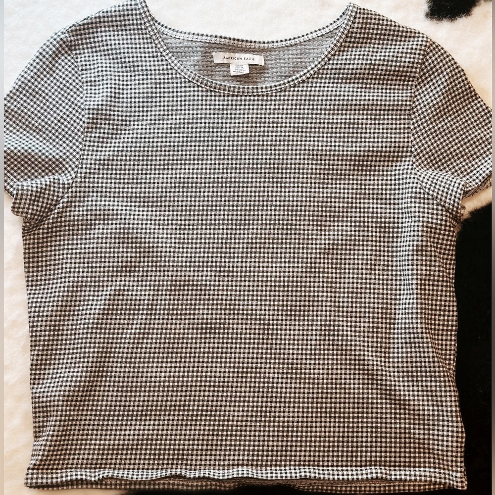 American Eagle Checkered Crop Top